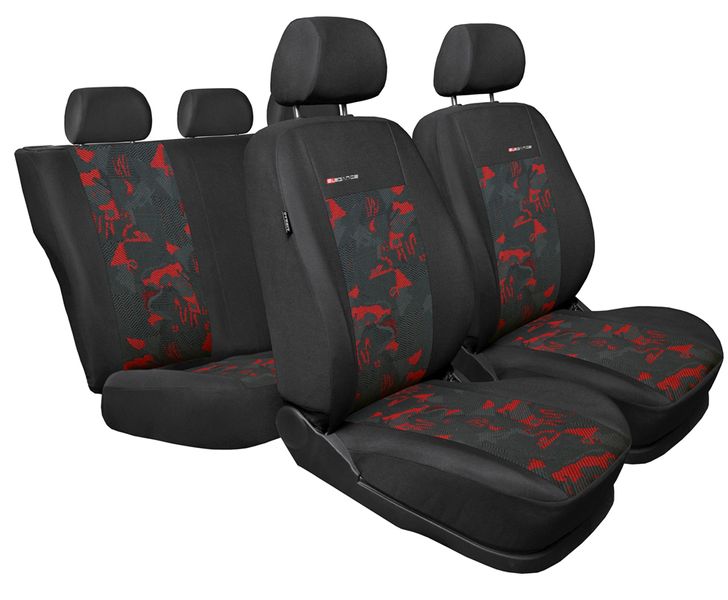 Uniwersalne welurowe pokrowce ELEGANCE CZERWONE SUZUKI VITARA I II III zdjęcie 2