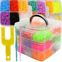 GUMKI DO ROBIENIA BRANSOLETEK BIŻUTERII DUŻY ZESTAW 3000EL GUMEK DLA DZIECI