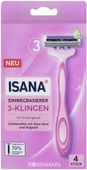 ISANA MASZYNKI DO GOLENIA 3-OSTRZOWE JEDNORAZOWE Z RUCHOMĄ GŁÓWKĄ 4 SZT