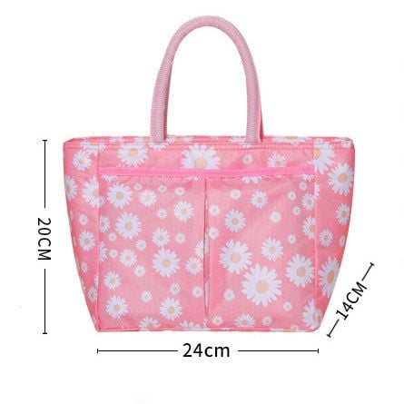 Torba Termiczna Izolacyjna Na Drugie Śniadanie Lunch Stokrotka Różowa na Arena.pl