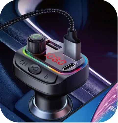 TRANSMITER FM BLUETOOTH SZYBKA ŁADOWARKA MP3 2XUSB na Arena.pl