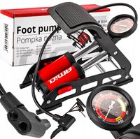 POMPKA NOŻNA DWUTŁOKOWA HQ AMIO Z MANOMETREM IGŁA SPORTOWA ZAWRÓW