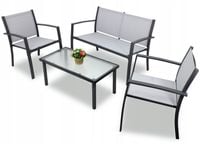 MEBLE OGRODOWE KOMPLET ZESTAW ŁAWKA STOLIK FOTEL