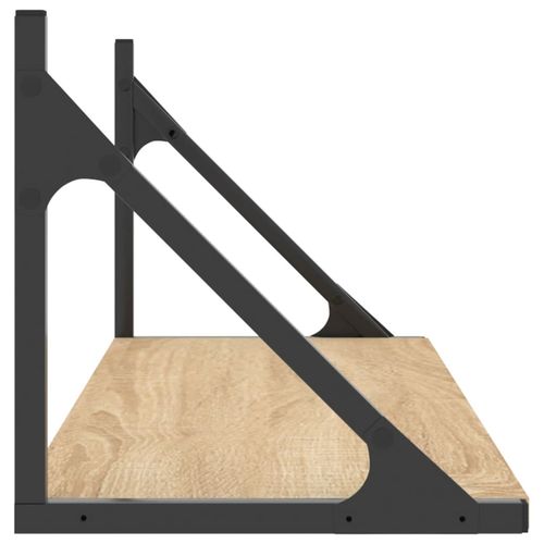 Półki ścienne, 2 szt., dąb sonoma, 80x25x25,5 cm na Arena.pl