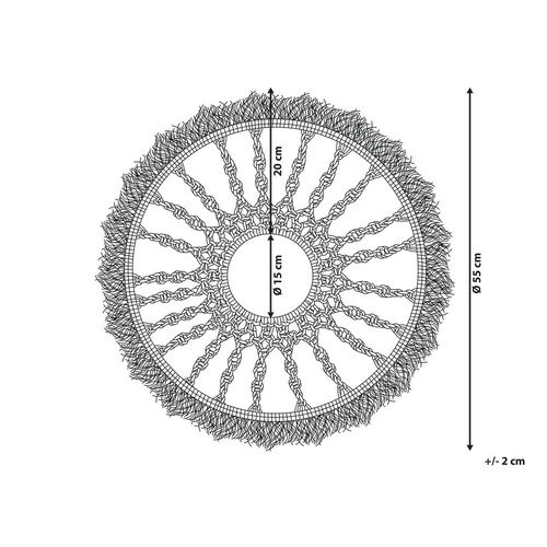 Lustro Ścienne Ø 55 Cm Beżowe Sinnar na Arena.pl