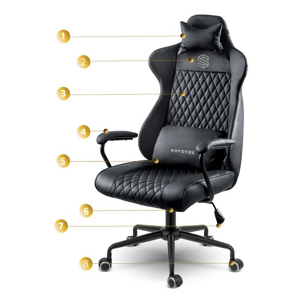 Fotel biurowy Sofotel Werona - czarny - 2581 zdjęcie 7