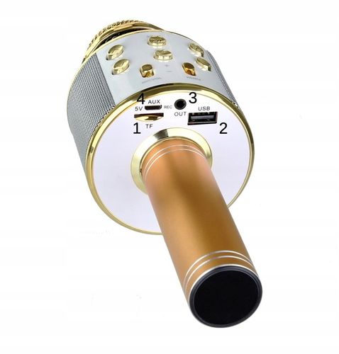 Mikrofon Bluetooth WS-858 do śpiewania karaoke na Arena.pl
