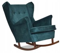 Fotel uszak ARI bujany skandynawski  turkus zielony ciemny