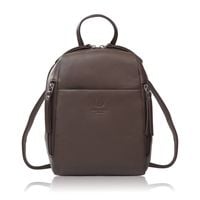 plecak damski skórzany miejski mały brązowy elegancki