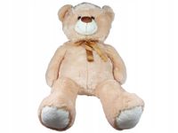 miś pluszowy 100cm z kokardką beżowy 8163