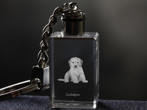Cockapoo - kryształowy brelok z wizerunkiem psa na Arena.pl