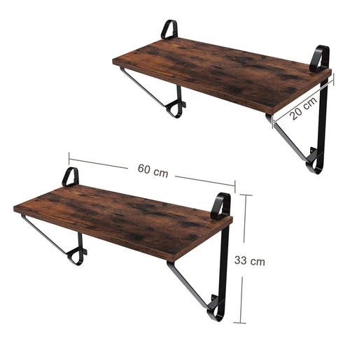 Półka ścienna 2 szt. CZARNY + BRĄZ na Arena.pl