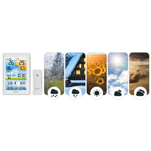 Stacja pogodowa z wyświetlaczem BD-906 biała na Arena.pl