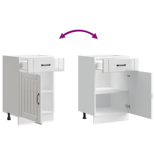 Szafka kuchenna dolna Lucca biała, materiał drewnopochodny na Arena.pl