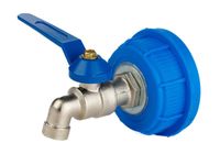 Nakrętka 61 mm z kranem niebieskim 1/2"