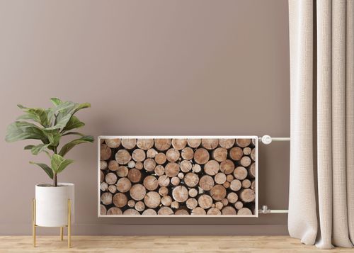 Osłona MAGNETYCZNA Na Grzejnik Stos Drewna Dekoracja 90cm x 60cm na Arena.pl