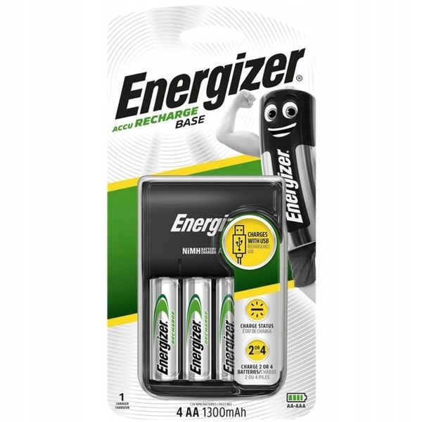 Ładowarka ENERGIZER Base Baterii AAA R3 AA R6 + 4x Akumulatorki AA 1300mAh zdjęcie 1