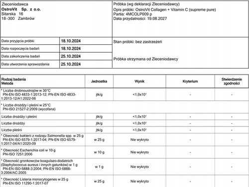 OstroVit Collagen + Vitamin C 400 G KOLAGEN Do Picia + Witamina C STAWY na Arena.pl