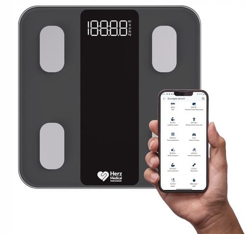 WAGA ŁAZIENKOWA ANALITYCZNA ELEKTRONICZNA SMART BMI TŁUSZCZ APLIKACJA na Arena.pl