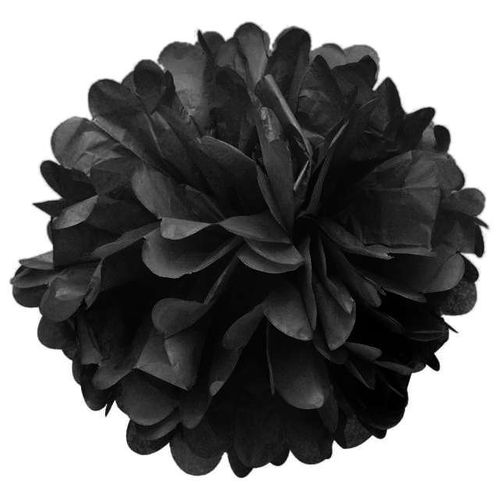 Pompon bibułowy "Classic", czarny, 25 cm na Arena.pl