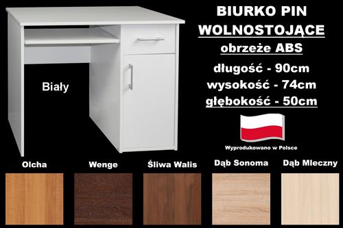 BIURKO PIN DĄB MLECZNY WOLNOSTOJĄCE na Arena.pl