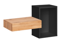 Konsola / Szuflada Wisząca 100 cm Dąb Wotan + Czarny IZZIAM