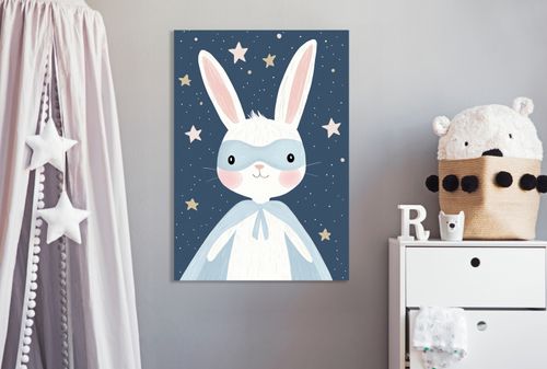 Obraz 70x100cm Wzory dla Dzieci, Chłopca Do Pokoju - Superkrólik na Arena.pl