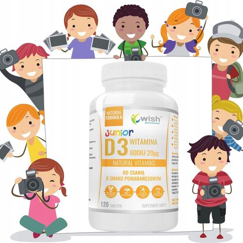 WITAMINA D3 800IU 20µg DLA DZIECI DO SSANIA 120tab na Arena.pl