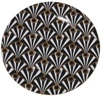 Podtalerz czarny w biało-złote wzory