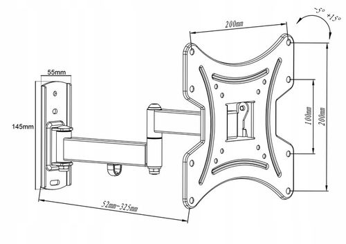 UCHWYT do TELEWIZORA 22 24 32 39 40 42 cale Wieszak TV OBROTOWY Extra Mocny na Arena.pl