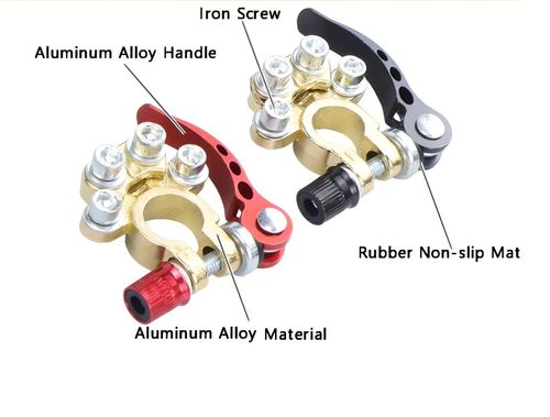 Klemy zaciskowe do akumulatora 6V, 12V, 24V - komplet na Arena.pl