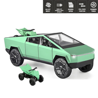 METALOWY MODEL TESLA CYBERTRUCK Z QUADEM 1:24 DŹWIĘK ŚWAITŁA LED PREZENT