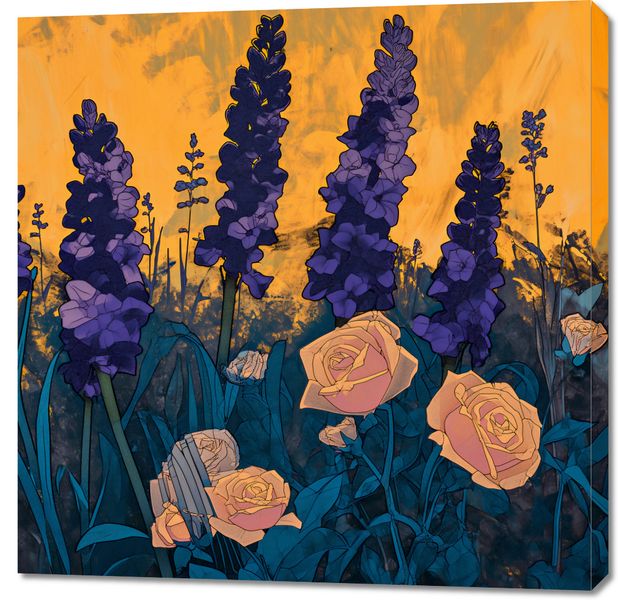 Obraz 90x90cm Złoty Ogród zdjęcie 1