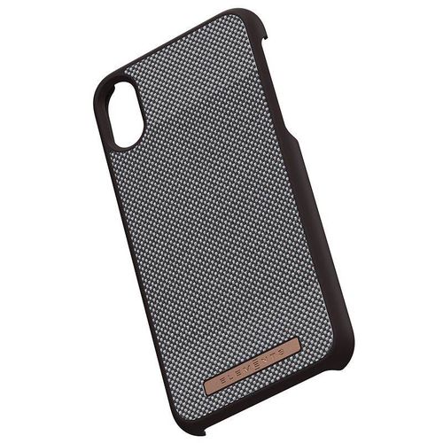 Materiałowe etui iPhone Xs X (Dark Brown Pattern 1) na Arena.pl