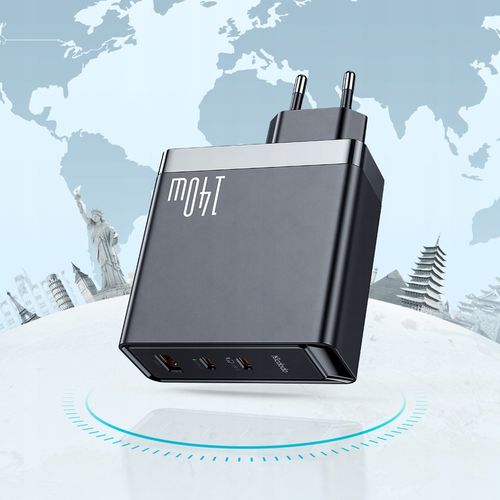 McDodo Ładowarka Sieciowa 140W GAN z 3x USB-C + Kabel do MacBooka na Arena.pl