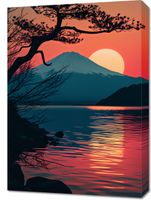 Obraz 50x70cm Góra Wieczorem