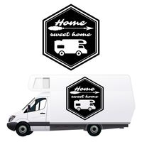 NAKLEJKA NA SAMOCHÓD sześciokąt napis KAMPER przyczepę kempingową 70 cm