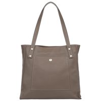 VERA PELLE torebka skórzana shopper z długimi rączkami na ramię V527 taupe