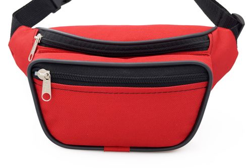 NERKA saszetka biodrówka damska polska matowa N083 czerwona na Arena.pl