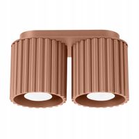 Lampa sufitowa mocca owalna 21 cm ryflowane spoty 2xGU10 10W AURA Sollux