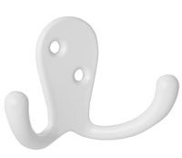 WIESZAK BIAŁY PODWÓJNY PRZYKRĘCANY 2 ŚRUBY DAS METAL