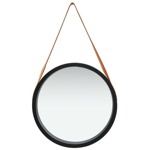 Lustro ścienne na pasku 50cm czarne VidaXL na Arena.pl