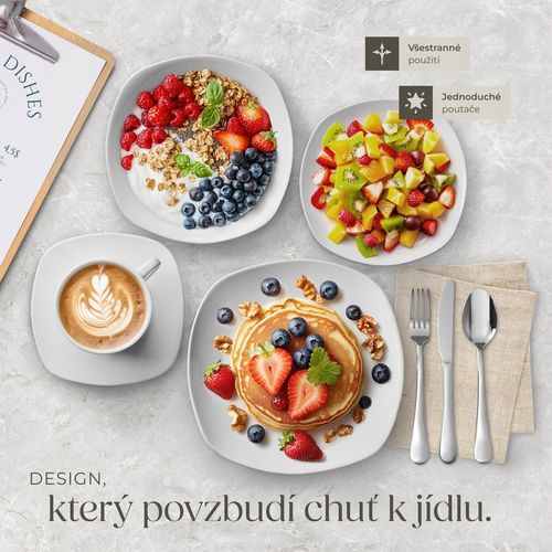 Serwis obiadowy Salerno, porcelana, dla 12 osób, 100 elementów na Arena.pl