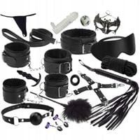 ZESTAW GADŻETÓW EROTYCZNYCH BDSM 16 ELEMENTÓW ZABAWKI DO SEKSU SEX FETYSZ