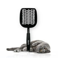 METALOWA ŁOPATKA DO KUWETY ŻWIRKU MOCNA CZARNA DUŻA SZUFELKA DLA KOTA WOOFY