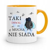 Dla Drwala Rębacza Kubek Żółty Prezent Na Urodziny Z Nadrukiem Ze Zdjęciem