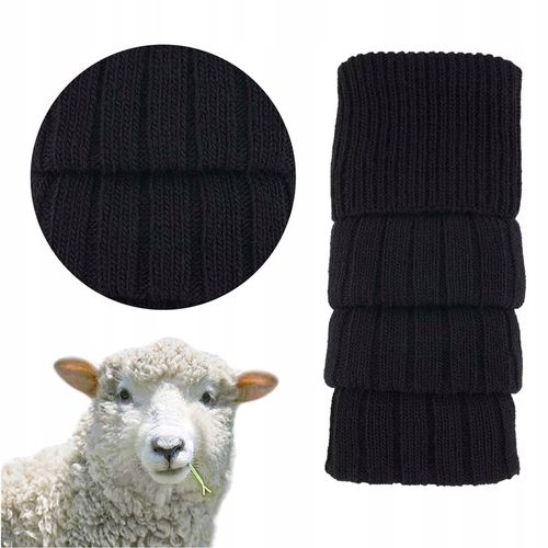 Getry Damskie na Nogi Wełna Ocieplacze na Łydki Ciepłe Cerber CZARNE na Arena.pl