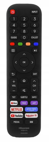 Prawdziwy Oryginalny PILOT TV HISENSE VIDAA EN2G30H EN2F30H EN2J30H EN2J30H na Arena.pl