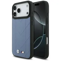 etui bmw m quilted logo magsafe na iphone 17 pro max - niebieskie