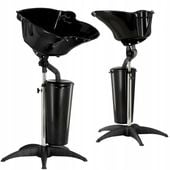 Przenośna myjka myjnia fryzjerska na statywie regulowana mobilna + zbiornik